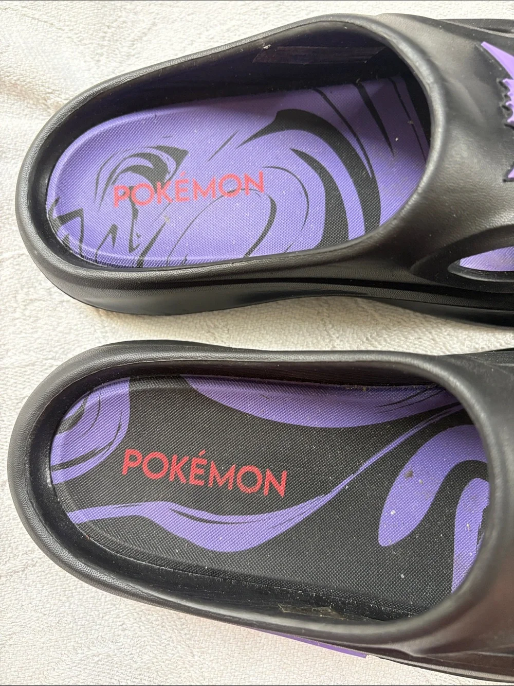 Pokemon Black and Purple Gengar Slide Sandals